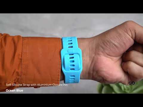 Ocean Blue Soft Silicone Strap With Aluminum Closure Pin For Apple Watch 38/40/41/42/44/45mm