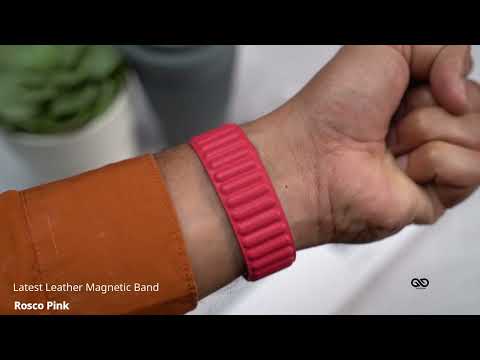 Rosco Pink Latest Leather Magnetic Band For iWatch 49mm For Series Ultra