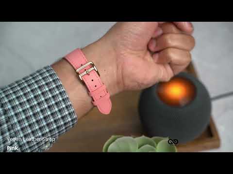 Pink Vegan Leather Strap For Apple Watch 42/44/45mm
