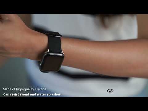 Soft silicone buckle strap for Apple watch 38/40/41/42/44/45/49 mm