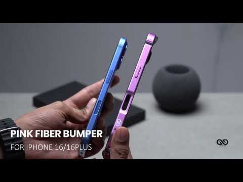 Pink Fiber Bumper for iPhone 16 (Bumper, not a Case)
