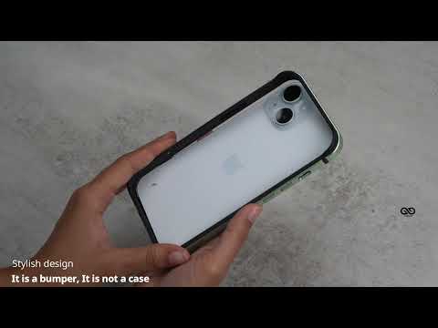 Green Fiber Bumper for iPhone 15/15Plus  (Bumper, not a Case)