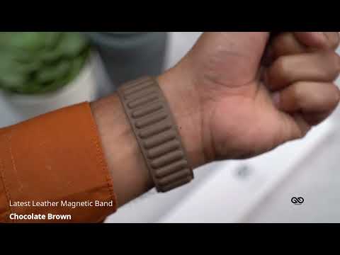Chocolate Brown Latest Leather Magnetic Band For iWatch 49mm For Series Ultra