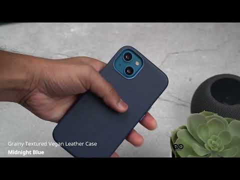 Midnight Blue Grainy Textured Vegan Leather Case