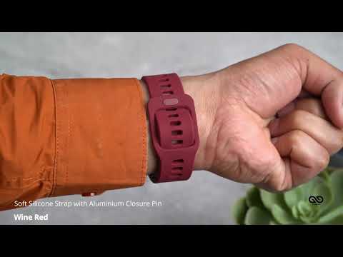 Wine Red Soft Silicone Strap With Aluminum Closure Pin For Apple Watch 38/40/41/42/44/45mm