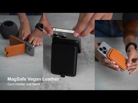MagSafe Vegan Leather Card Holder and Stand