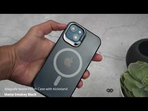 Matte Smokey Black Magsafe Matte Finish Case with Kickstand