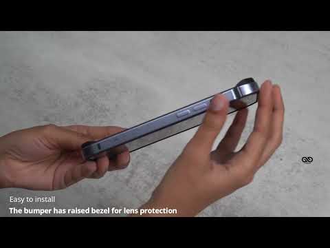 Blue Fiber Bumper for iPhone 15/15Plus (Bumper, not a Case)