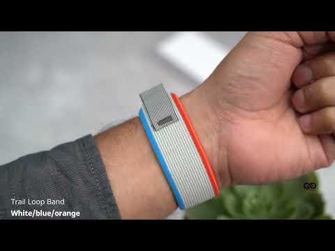 White/Blue/Orange Trail Loop Band For iWatch 49MM For Series Ultra