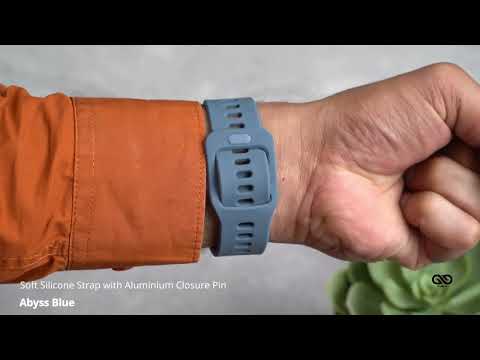 Abyss Blue Soft Silicone Strap With Aluminum Closure Pin For Apple Watch 38/40/41/42/44/45mm