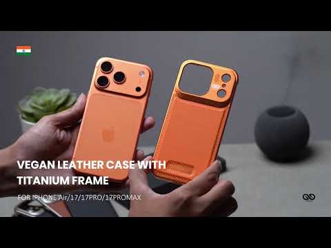 Vegan Leather Case With Titanium Frame For iPhone 17 Series