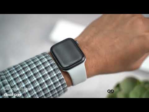 Cloud Grey Silicone Solo Loop for Apple Watch 38/40/41/42/45mm