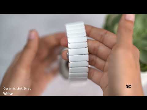 White Ceramic Link Strap for iWatch 49 mm Series Ultra
