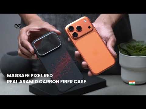 Magsafe Pixel Red Real Aramid Carbon Fiber Case For iPhone 17 Series