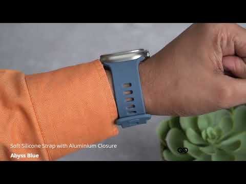 Abyss Blue Soft Silicone Strap With Aluminum Closure Pin For Apple Watch 49mm Series Ultra