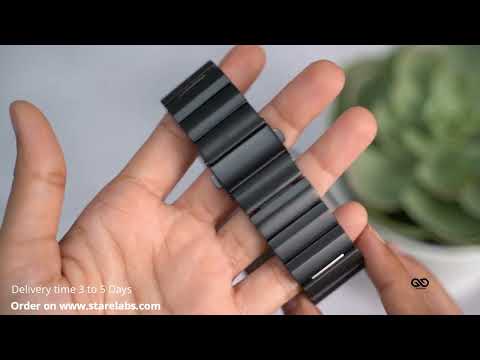 Black Ultra Modern Titanium Strap For Apple Watch 49 mm