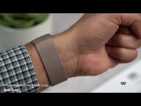 Pale Gold Milanese Magnetic Metal Loop For iWatch 49MM For Series Ultra