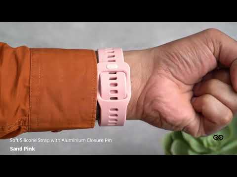 Sand Pink Soft Silicone Strap With Aluminum Closure Pin For Apple Watch 38/40/41/42/44/45mm