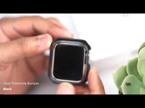 Black Clear Protective Bumper For Apple Watch 38/40/41/42/44/45 mm