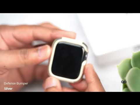 Silver Defense Defense Bumper For Apple Watch 38/40/41/42/44/45 mm