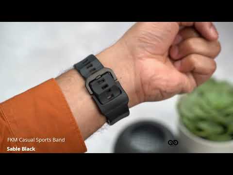 Sable Black FKM Casual Sports Band For Apple watch 49mm Series Ultra