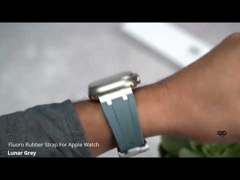 Lunar Grey Fluoro Rubber Strap For Apple Watch 49 mm Series Ultra