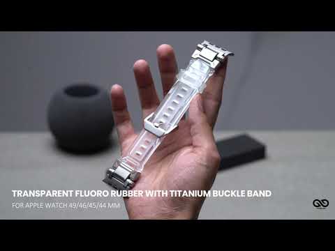 Transparent Fluoro Rubber With Titanium Buckle Band For Apple Watch 49/46/45/44 MM