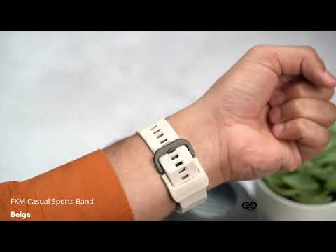 Beige FKM Casual Sports Loop For Apple watch 49mm