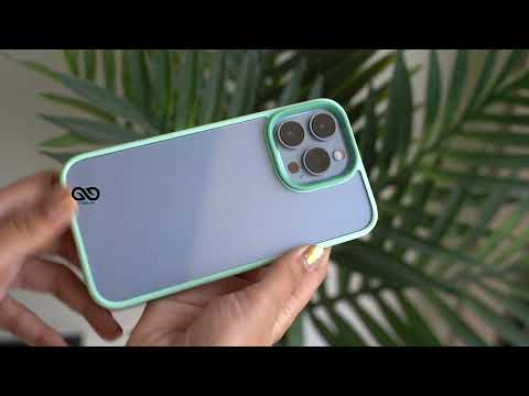 Aqua Green Drop Proof Transparent Sleek Case for iPhone 13 pro and 13 pro max