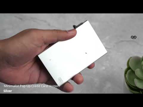 Silver Minimalist Pop Up Credit Card Holder