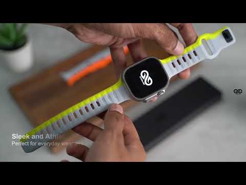 Two Colored Waterproof Silicone Sports Band for Apple Watch 49 MM Series Ultra/Ultra 2