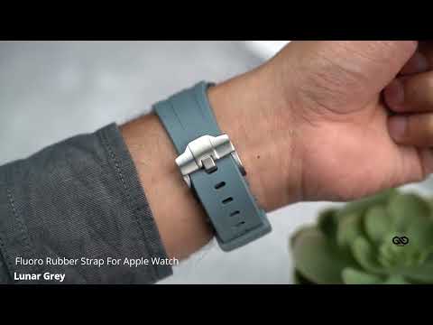 Lunar Grey Fluoro Rubber Strap For Apple Watch 42/44/45mm