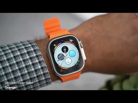 Orange Silicone Ocean Band For iWatch 49MM For Series Ultra