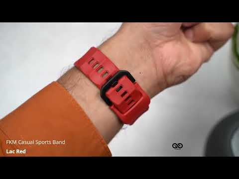 Lac Red FKM Casual Sports Band For Apple Watch 42/44/45mm
