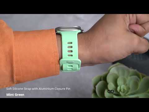 Mint Green Soft Silicone Strap With Aluminum Closure Pin For Apple Watch 49mm Series Ultra