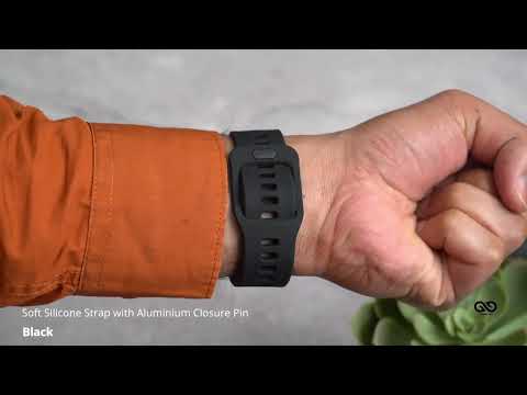 Black Soft Silicone Strap With Aluminum Closure Pin For Apple Watch 38/40/41/42/44/45mm