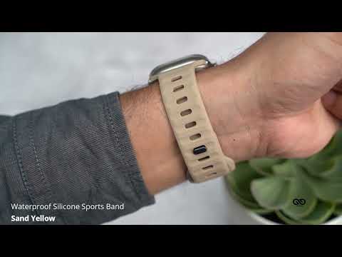 Sand Yellow Waterproof Silicone Sports Band for Apple Watch 49 mm Series Ultra