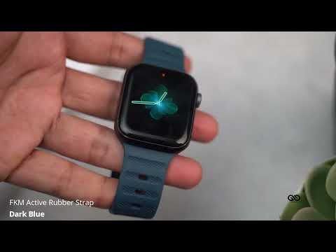 Dark Blue FKM Active Rubber Strap For Apple Watch 45/44/42 mm