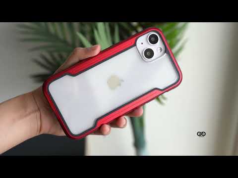 Red tactical defense case for iPhone 13 and 13 mini