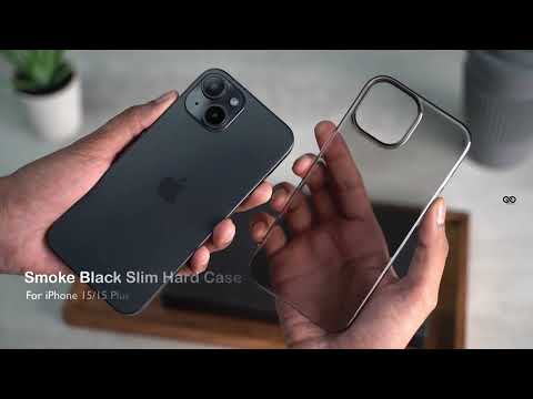 Smoke Black Slim Hard Case For iPhone 15/15Plus
