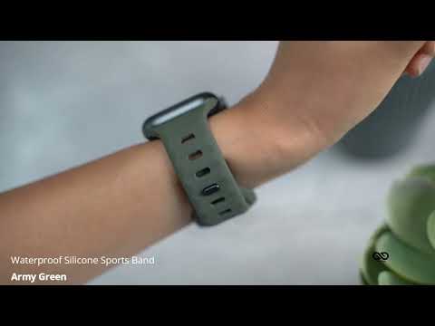 Army Green Waterproof Silicone Sports Band