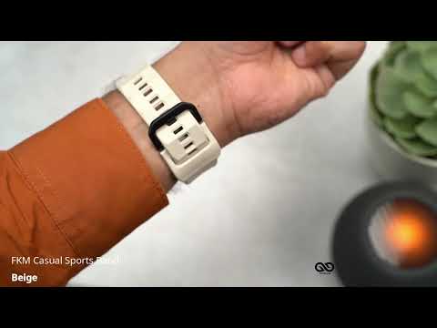 Beige FKM Casual Sports Band For Apple Watch 42/44/45mm