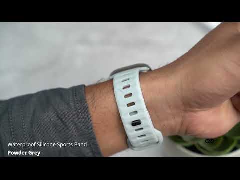 Powder Grey Waterproof Silicone Sports Band for Apple Watch 49 mm Series Ultra