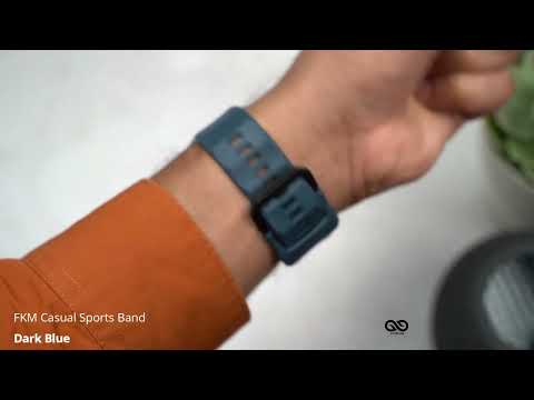 Dark Blue FKM Casual Sports Band For Apple Watch 42/44/45mm