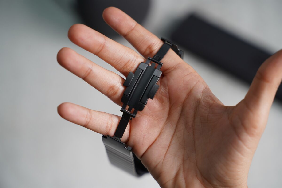 Link Strap Black Metal Belt Apple Watch 42MM 41MM 40MM Series 4 5 6 7 8 9 10 11 SE SE 2 Gen