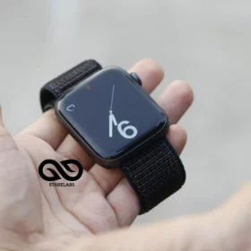 Black Sports loop for Apple Watch 44MM 45MM 46MM Series 4 5 6 7 8 9 10 SE SE 2 Gen