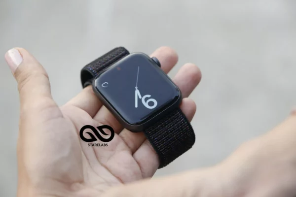 Black Sports loop for Apple Watch 44MM 45MM 46MM Series 4 5 6 7 8 9 10 SE SE 2 Gen