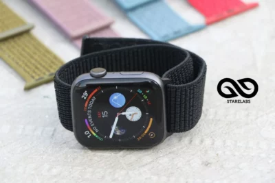Pitch Black Loop for Apple Watch 42MM 41MM 40MM Series 4 5 6 7 8 9 10 11 SE SE 2 Gen