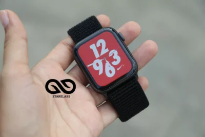 Pitch Black Loop for Apple Watch 42MM 41MM 40MM Series 4 5 6 7 8 9 10 11 SE SE 2 Gen