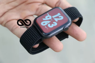 Pitch Black Loop for Apple Watch 42MM 41MM 40MM Series 4 5 6 7 8 9 10 11 SE SE 2 Gen